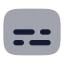 Captions icon with bulk rounded style