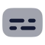 Captions icon with bulk rounded style