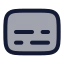 Captions icon with duotone rounded style