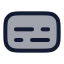 Captions icon with duotone rounded style