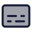 Captions icon with duotone standard style