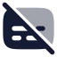 Captionsoff icon with bulk rounded style