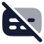 Captionsoff icon with bulk rounded style