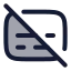 Captionsoff icon with duotone rounded style