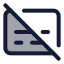 Captionsoff icon with duotone standard style