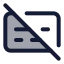 Captionsoff icon with duotone standard style
