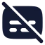 Captionsoff icon with solid rounded style