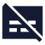 Captionsoff icon with solid sharp style