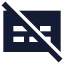 Captionsoff icon with solid sharp style