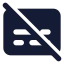 Captionsoff icon with solid standard style