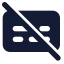Captionsoff icon with solid standard style