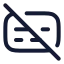 Captionsoff icon with stroke rounded style