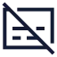 Captionsoff icon with stroke sharp style
