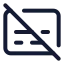 Captionsoff icon with stroke standard style