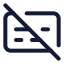 Captionsoff icon with stroke standard style