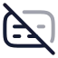 Captionsoff icon with twotone rounded style