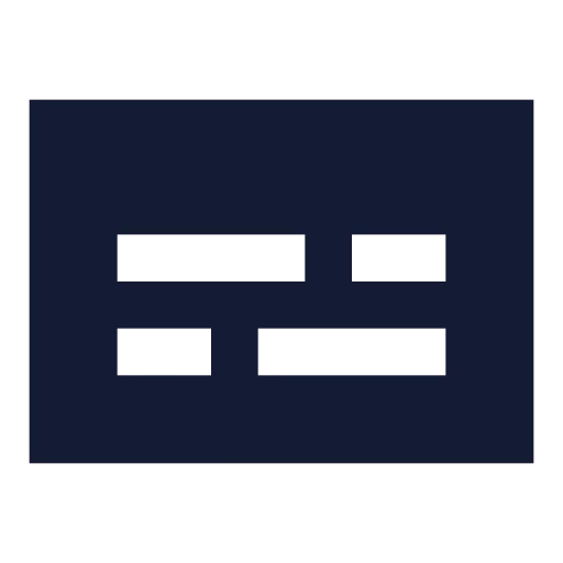 Captions Icon in Solid Sharp style