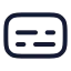 Captions icon with stroke rounded style