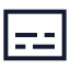 Captions icon with stroke sharp style