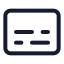 Captions icon with stroke standard style