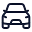 Car icon with stroke rounded style