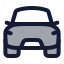 Car icon with duotone rounded style