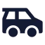Car icon with solid sharp style