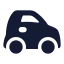 Car icon with solid rounded style