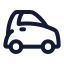 Car icon with stroke rounded style