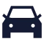 Car icon with solid sharp style