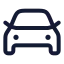 Car icon with stroke rounded style