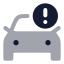 Caralert icon with bulk rounded style