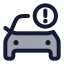 Caralert icon with duotone rounded style
