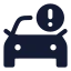 Caralert icon with solid rounded style