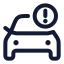Caralert icon with stroke rounded style