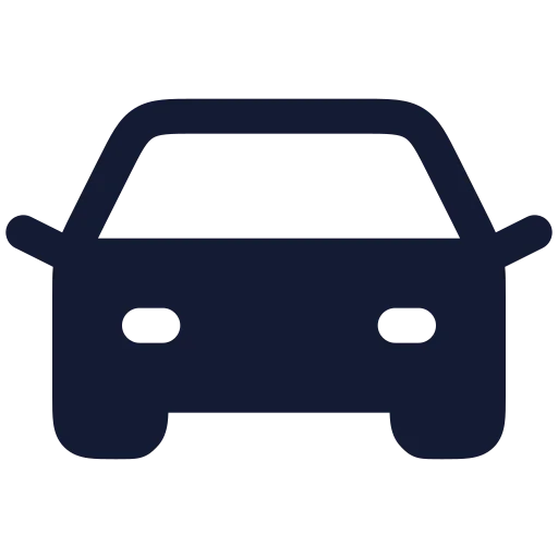 Car Front Icon in Solid Rounded style