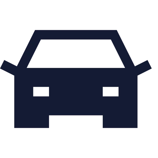 Car Front Icon in Solid Sharp style