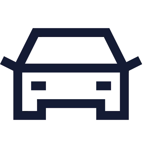 Car Front Icon in Stroke Sharp style