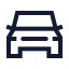 Carfront icon with stroke sharp style