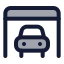 Carparking icon with duotone standard style