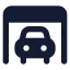 Carparking icon with solid standard style