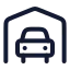 Carparking icon with stroke rounded style