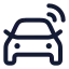 Carsignal icon with stroke rounded style
