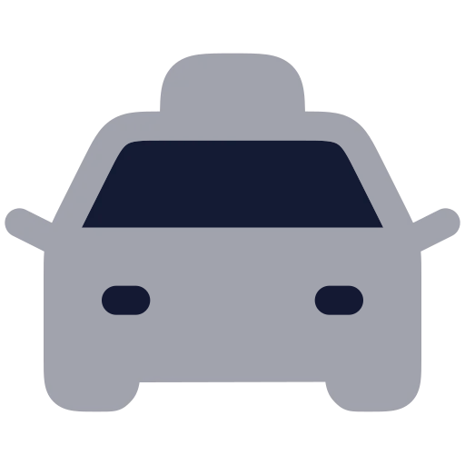 Car Taxi Front Icon in Bulk Rounded style
