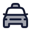Cartaxifront icon with duotone rounded style