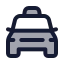 Cartaxifront icon with duotone standard style