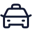 Cartaxifront icon with stroke rounded style