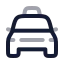 Cartaxifront icon with twotone rounded style