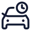 Cartime icon with stroke rounded style