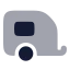 Caravan icon with bulk rounded style